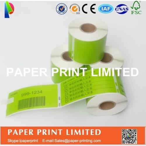 50 Rolls Dymo 99014 Green Color Generic Label 54mm*101mm 220Pcs Compatible for LabelWriter 450Turbo Printer SLP 440 450