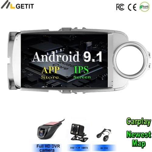 9'' Android 9.1 Car Stereo Multimedia Player for Toyota Yaris 2012 2013 2014 2015 2016 2017 Car Radio GPS Navigation WIFI
