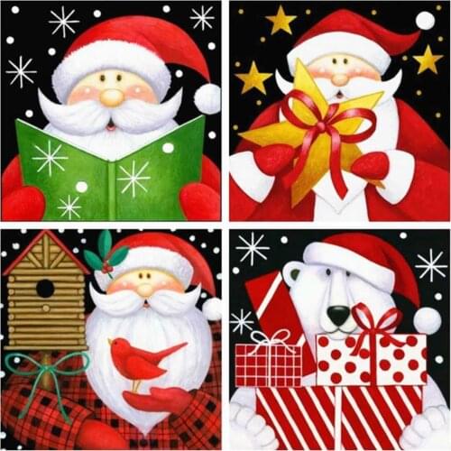 AZQSD Diamond Mosaic Santa 5d Diamond Painting Full Drill Square Cartoon Hobbies And Crafts Christmas 5d Diamond Art Gift