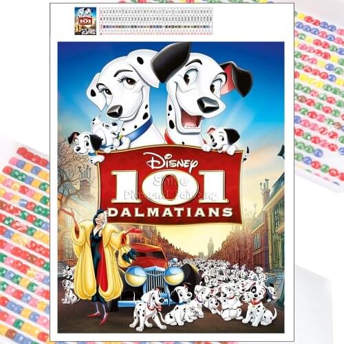 Diamond Painting Disney 5D DIY 101 Dalmatians Full Drill Mosaic Cartoon Dogs Kit Rhinestone Embroidery Art Home Decoration Gifts