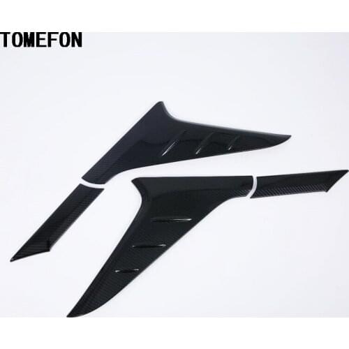 TOMEFON Auto Accessories For Hyundai Kona Encino Kauai SUV 2017-2020 Rear Window Side Triangle Cover Trim Sequins Plate