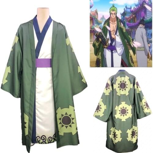 One Piece Wano zoro Bathrobe kimono Cosplay Costumes