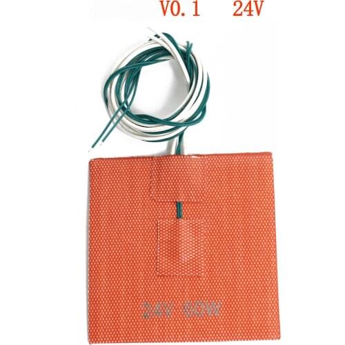 Blurolls Voron V0.1 3D Printer Silicone Heated Bed Pad 24V 60W 100*100mm