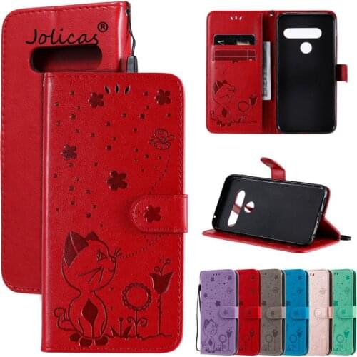 Cat PU Leather Covers For LG K10 2017 US Case LG G8S ThinQ G7 K8 K12 Plus 2018 version G900 G9 G8 K22 Velvet PU Wallet Phone