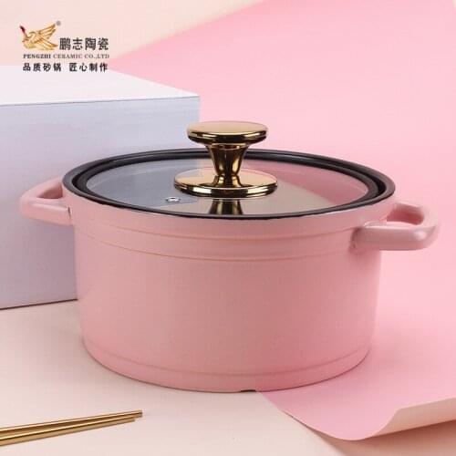 Household open fire high temperature resistant ceramic casserole Health preserving soup pot and stew kitchen cooking pot