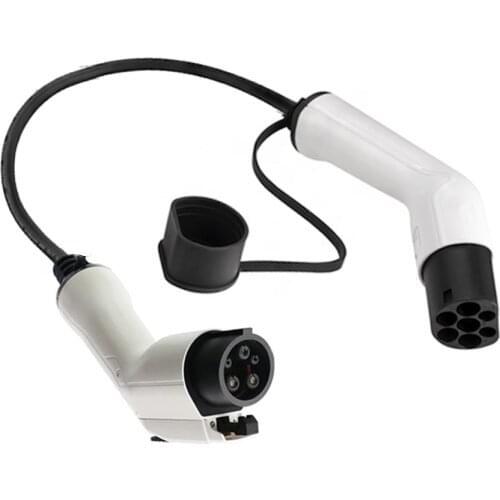 EV Charging Cable 32A Electric Vehicle Cord for Car Charger Station Type 1 to Type 2 Female to Male Plug J1772 0.5 Meters