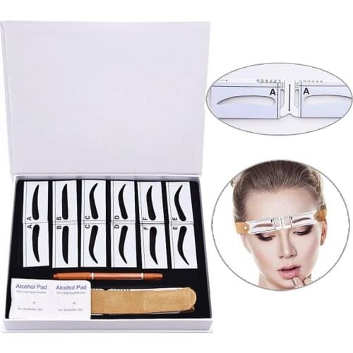 Eyebrow Card Pencil Ruler Kit Magnetism Eyebrow Permanent Makeup Microblading 3D Embroidery Shaping Beauty Tools Tattoo Supply