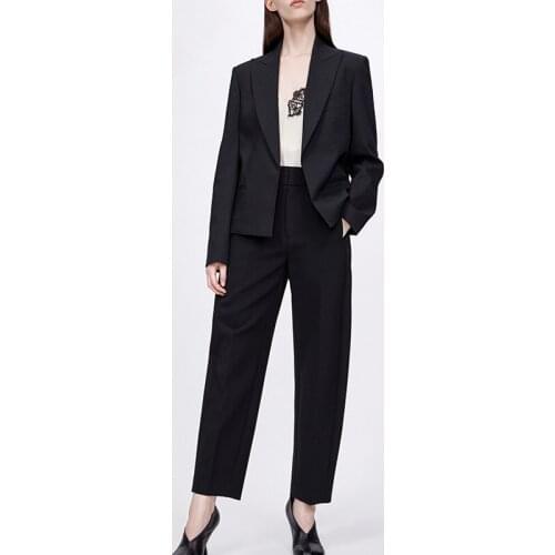Fall Autumn Winter New Arrival Pant Suit Women Work 2 Piece Set Business Casual Loose Blazer and Trouser Womens Pants Suits