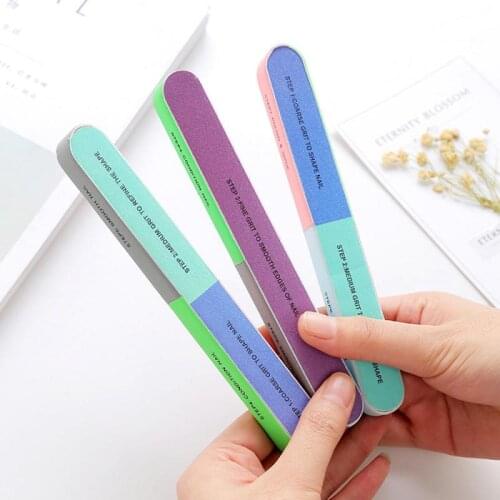 6 Sides Sand Shine Nail Buffers Blocks Neon Sponge Nail File Pedicure Manicure High Quality Tips Nail Polish