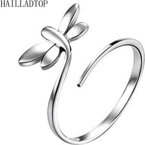 Cute Animal Shape Ring Dragonfly Rings Inlaid acqaitxa atyajlfa Fine Open Design Adjutable elegant insect stretch ring