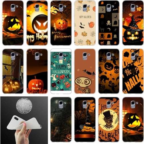 Soft silicone Phone case Cover halloween FOR Coque Samsung Galaxy J6 J4 J8 J7 2018 Plus J3 J5 J7 Prime Pro 2017 2016 Casse