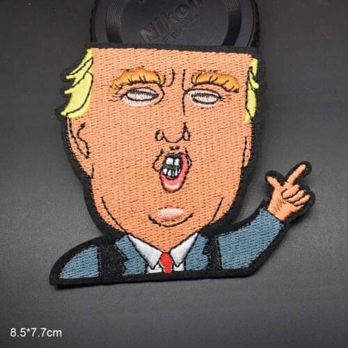 Mr President Donald Trump Iron On Full Embroidered Clothes Patches For Clothing Stickers Garment Wholesale