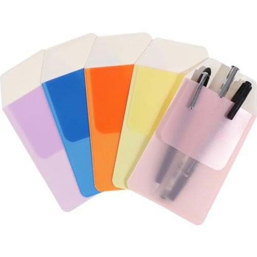 New Colorful PVC Pocket Protector Leak-Proof Pen Pouch Doctors Nurses Bag For Pen Leaks Office Hospital Supplies