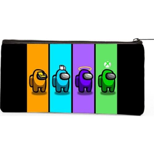 New Cartoon Anime Children Pencil bag Simple zipper double-sided Student Pencil Case Kids School Supplies Stationery Storage Bag