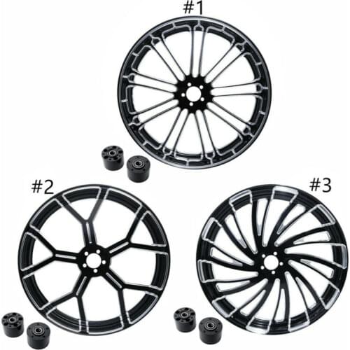 Motorcycle CNC Black 21"x3.5" Front Wheel Rim For Harley Touring Dyna Baggers Chopper Bobber Custom bike