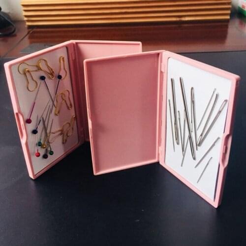 Portable Magnetic Sewing Needle Keeper Holder Case Manual DIY Embroidery Cross Stitching Knitting Pin Plastic Storage Box