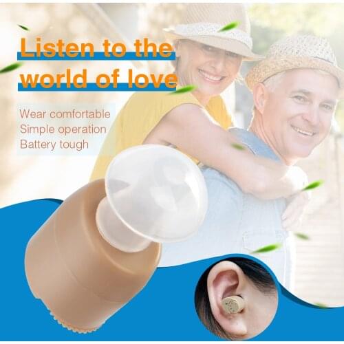 Portable Inner Ear Hearing Aid Invisible Hearing Aid Digital Mini Semi-hidden Hearing Device Sound Hearing Amplifier Battery CIC