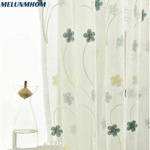 Direct Selling Promotion Living Room Yarn Dyed Cortina Flowers Tulle Voile For Bedroom Sheer For Living Room Treatments