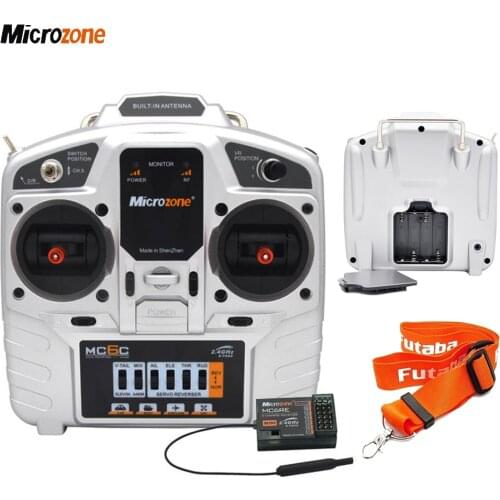 MicroZone MC6C 2.4G 6CH S-FHSS FSK Transmitter Remote Controller Radio System And SBUS Signal Receiver For Fixed-wing Airplan