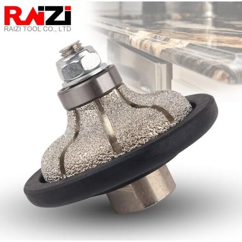 Raizi 1pc Diamond Hand Profile Wheel Ogee Shape for 20/30mm Granite Marble Stone Edge Profiler Vacuum Brazed Router Bit