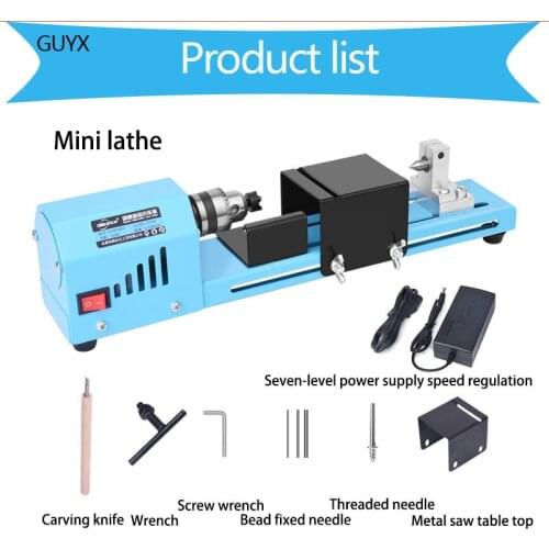 Handed Manual Small Metal Wood Polishing and Cutting Beads Machine Mini Woodworking Lathe for Family DIY