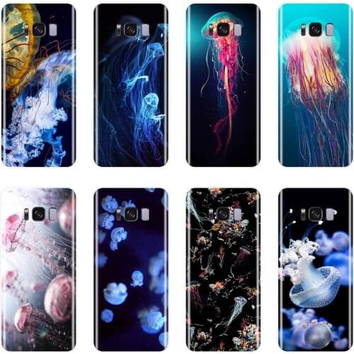 Blue Jellyfish Phone Case For Samsung Galaxy Note 4 5 8 9 Soft Silicone Back Cover For Samsung Galaxy S8 S9 Plus S5 S6 S7 Edge