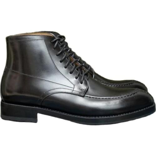 Sipriks Mens Dress Ankle Boots Italian Handmade Goodyear Welted Shoes Genuine Leather Black Martin Boots Yuppie Motorcycle Boots