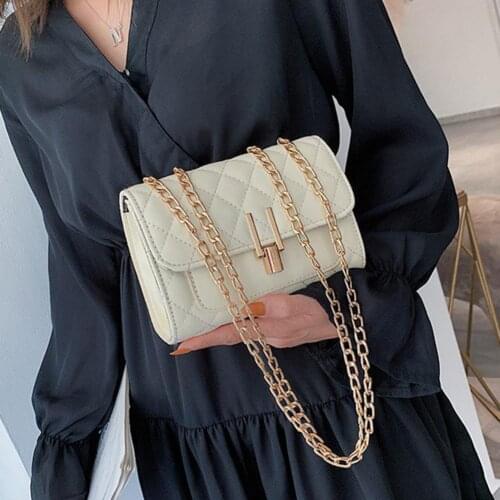 Chain Bag All-match Delicate Faux Leather Women Single-shoulder Diagonal Messenger Bag for Daily Use Traveling School New