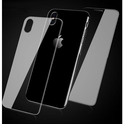 For iPhone XS MAX XR X 6 6S 7 8 Plus Tempered Glass Screen Protector For iPhone 5s 5c SE 4 4S Front and Back Protective Film