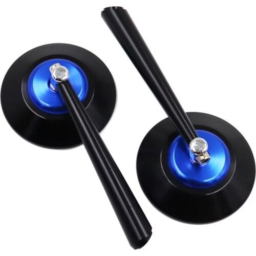 2 Pcs Universal 8mm/10mm CNC Rear View Mirrors Round Motorcycle Mirror For Yamaha For Suzuki For Honda For Kawasaki