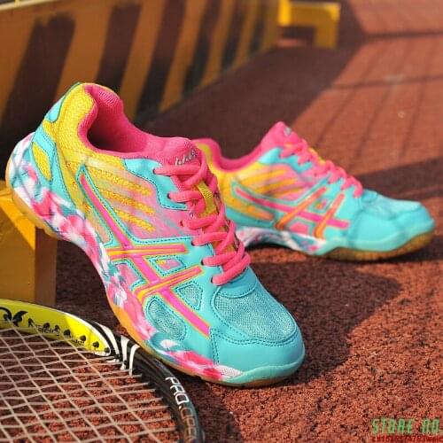 Mesh rubber bottom badminton shoes sneakers ladies lightweight comfortable fashion badminton shoes sneakers badminton shoes