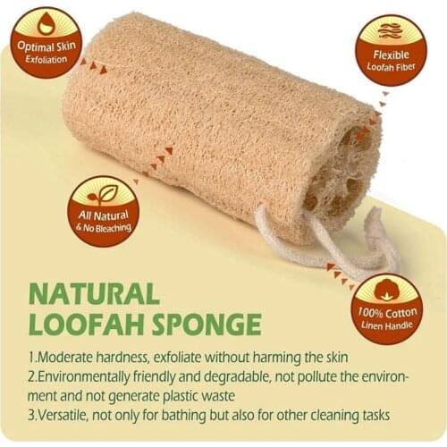 10Pcs Natural Loofah Organic Shower Loofah Spa Exfoliating Bath Body Scrubber for Removing Dead Skin No Bleaching