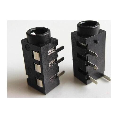 10PCS 3.5mm Female Audio Connector 4 Pin DIP Headphone Jack Socket PJ-320A