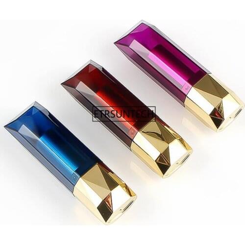 100pcs 12.1mm Empty Plastic Diamond Shaped Lipstick Case Empty Lip Balm Tube DIY Plastic Lipstick Tube F3728