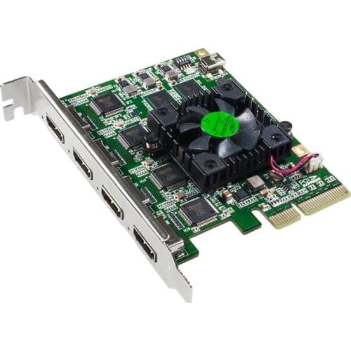 1080P PS4 game live recording HD 4-channel HDMI video capture card education medical court trial with Fan cooling Fast transmiss