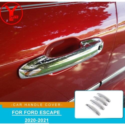 4 PCS Side Door Handle Catch Cover Trim Molding Overlay Car Exterior Styling Accessories For Ford Escape 2020 2021 YCSUNZ