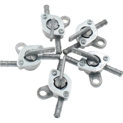5pcs 6mm High Quality Oil Tap Fuel tank Switch On-Off with Closing Function For Universal Motorcycle Moped Scooter