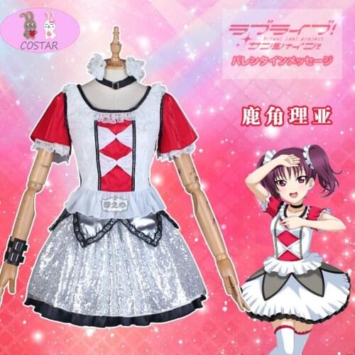 Anime! LoveLive!Sunshine Saint Snow Kazuno Leah Lovely Uniform Cosplay Costume Halloween Stage Performance Suit