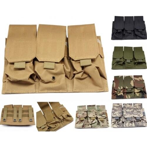 BC Tactical Military Triple M4/M16 5.56 .223 AK 7.62 AR15 MOLLE Magazine Pouch Rifle Pistol Airsoft Paintball Hunting Mag Bag