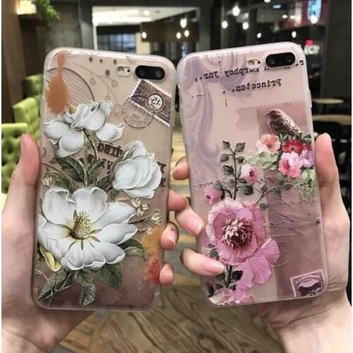 Free EMS 100pcs Fashion Flower Eiffel Tower Silicone Full Body Case for iPhone X XS 8 8S 7 6 6s Case soft Phone Cases Back Cover