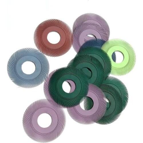 Free Shipping Rotary Tools 3M Radial Bristle Discs 6" Bristle Brush Groove Polishing 320# 400# 600# 1pcs adaptor Free 80pcs/lot