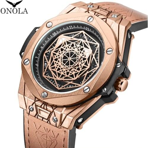 ONOLA unusual new watch man 2021 top luxury brand man watch clock waterproof steel fashion casual male watches relogio masculino