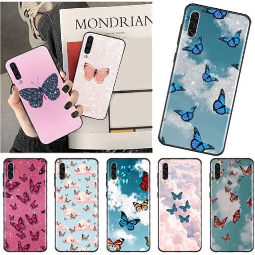 Butterfly art animal Phone Case For Samsung A40 A50 A51 A71 A20E A20S S8 S9 S10 S20 Plus note 20 ultra 4G 5G