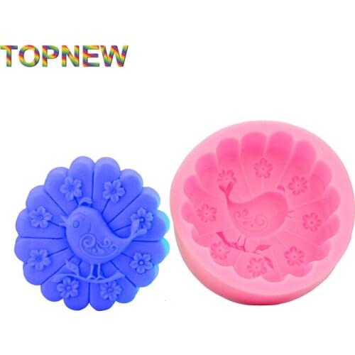 Floral Bird Silicone Cake Molds Non-Stick Sugar Jelly Jello Fondant Ice Soap Moulds Kitchen Accessories C1617