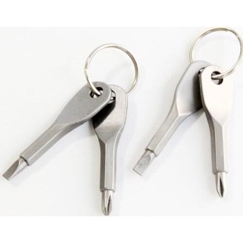 EDC Travel tool, 2pcs/lot, include flathead&cross head screwdrivers,Keychain Screwdriver