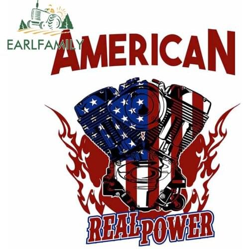 EARLFAMILY 13cm x 11.5cm for American Real Power Car Stickers Waterproof Creative Custom Printing JDM Assessoires Vehicle Decal
