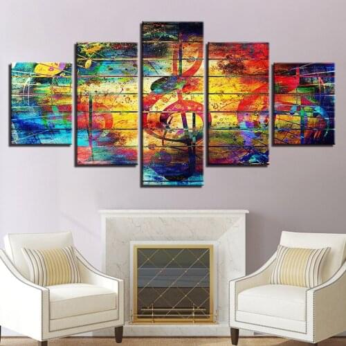 HD Canvas Art Print Painting Abstract Artwork Ambient Music Picture For Living Room Wall Decor 5 Pieces Decorative painting