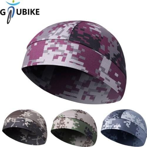 GTUBIKE Camouflage Cycling Caps Skin-friendly Breathable Cycling Headwear Quick-drying Head Scarf Anti-UV Bicycle Hats Helmet