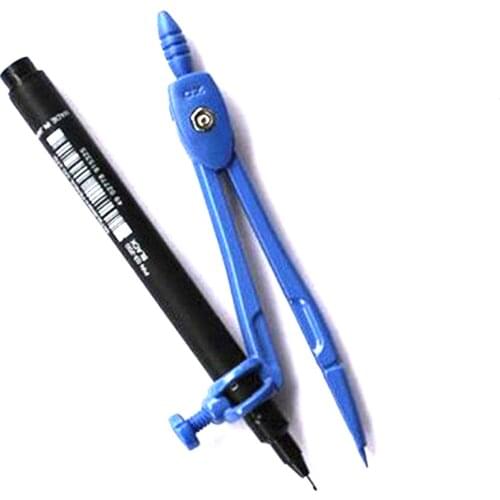 Pencil pen needle drawing compasses color random for student and office color random