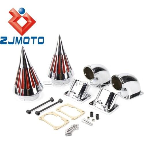 1 Set Motorcycle 360 Degree Slotted Cone Spike Air Cleaner Kit For Suzuki Boulevard M109R All Years Washable Air Filter